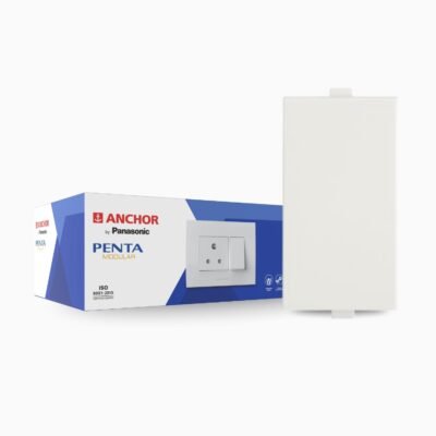 Anchor Penta Blank Plate, White, 1 Module, 1 Packet(2 no's)