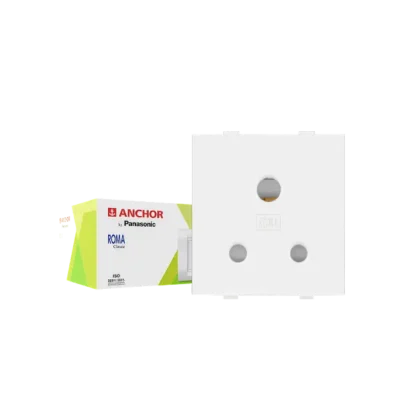 Anchor Roma 3 Pin Socket, 2 Module, White