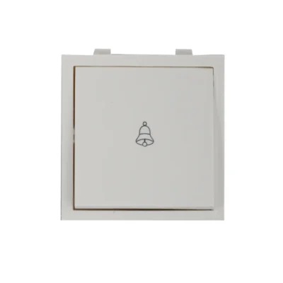 Anchor Roma Bell Push Switch, 10A, 2 Module, White